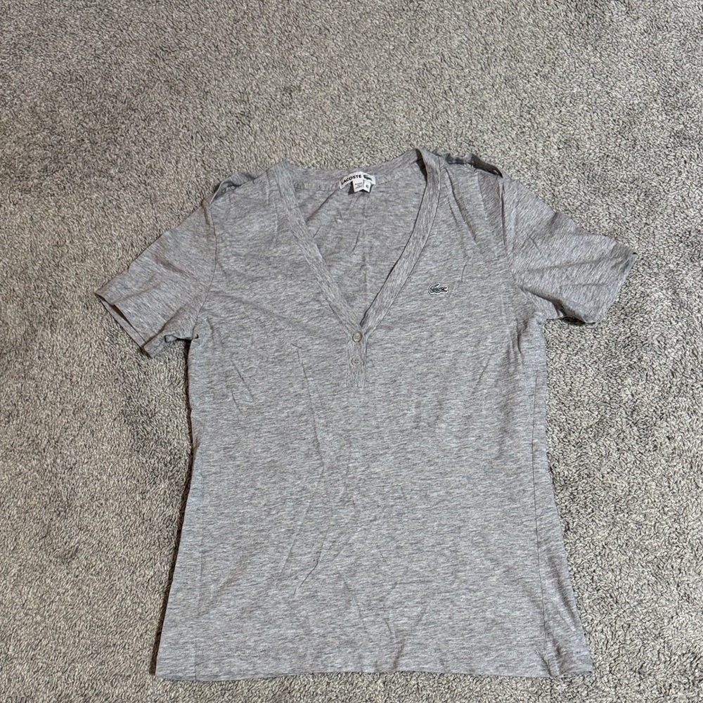 Lactose Gray V-Neck T-Shirt